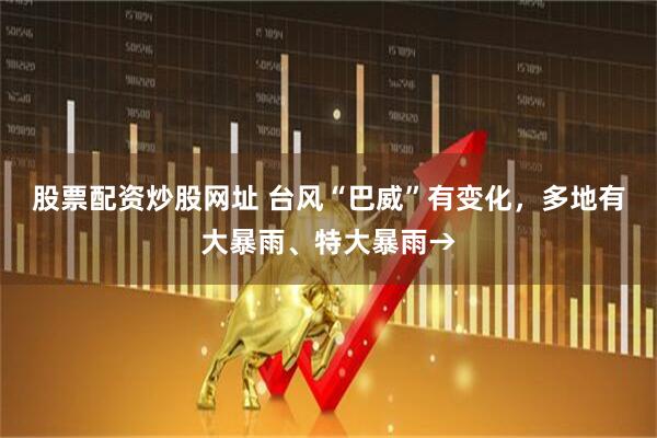 股票配资炒股网址 台风“巴威”有变化，多地有大暴雨、特大暴雨→
